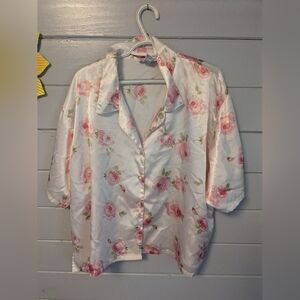 Blue moon pajamas set 3X rose pattern polyester plus size PJs